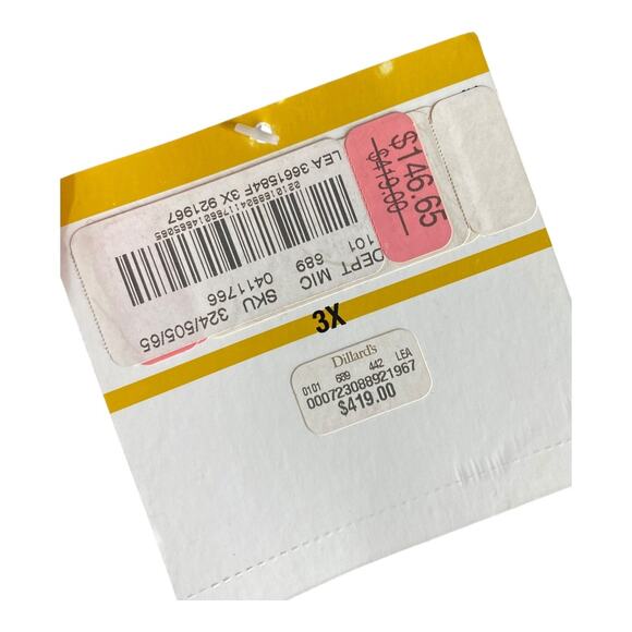 Anne Klein LEATHER Jacket Long Black - Picture 6 of 6